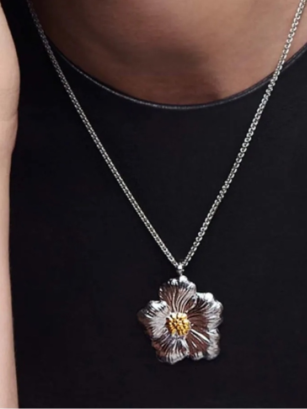 Blossoms Gold-Plated Silver and Vermeil Pendant
